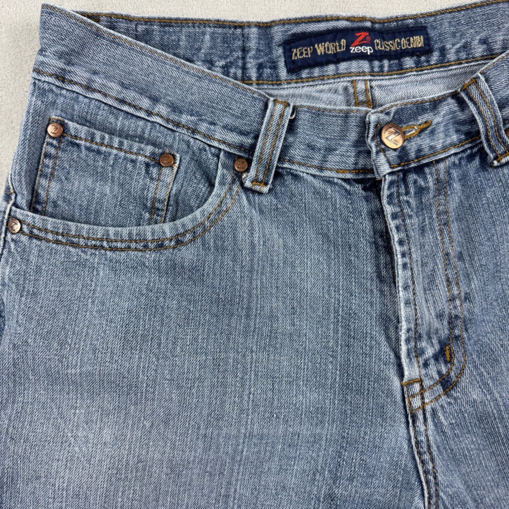Vintage Y2K Zeep World Classic Denim Men's Blue Jeans Relaxed 100% Cotton 34x30 - Picture 13 of 13